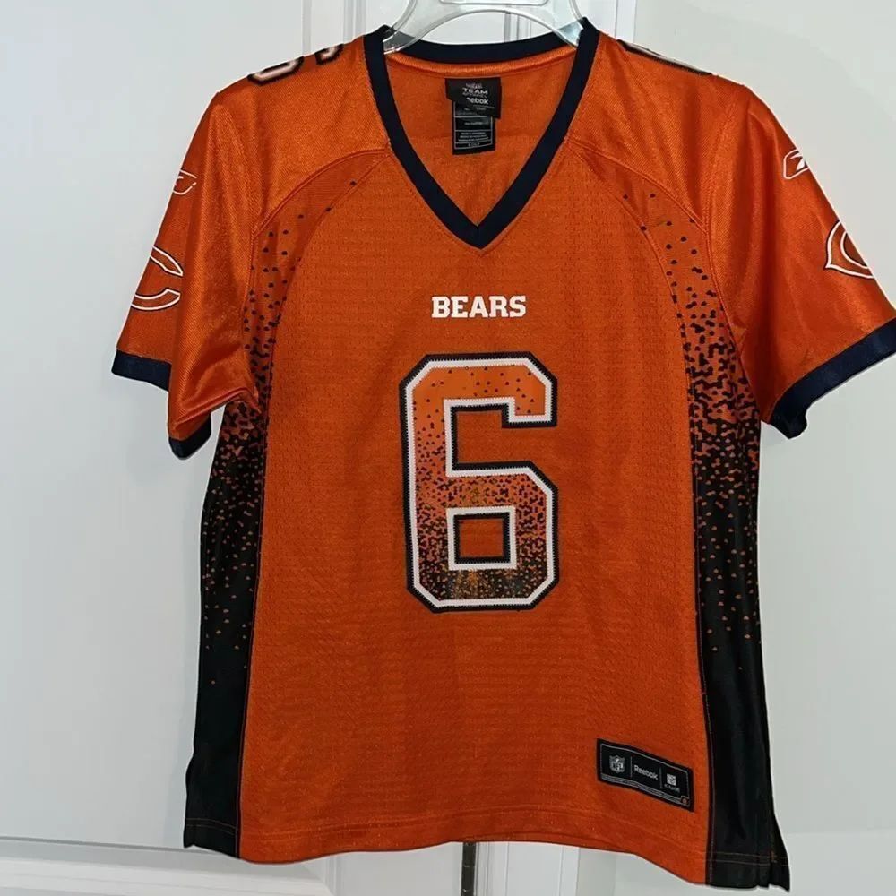 Sewn Orange Chicago Bears Reebok Retro Jay Cutler NFL Women’s Jersey S